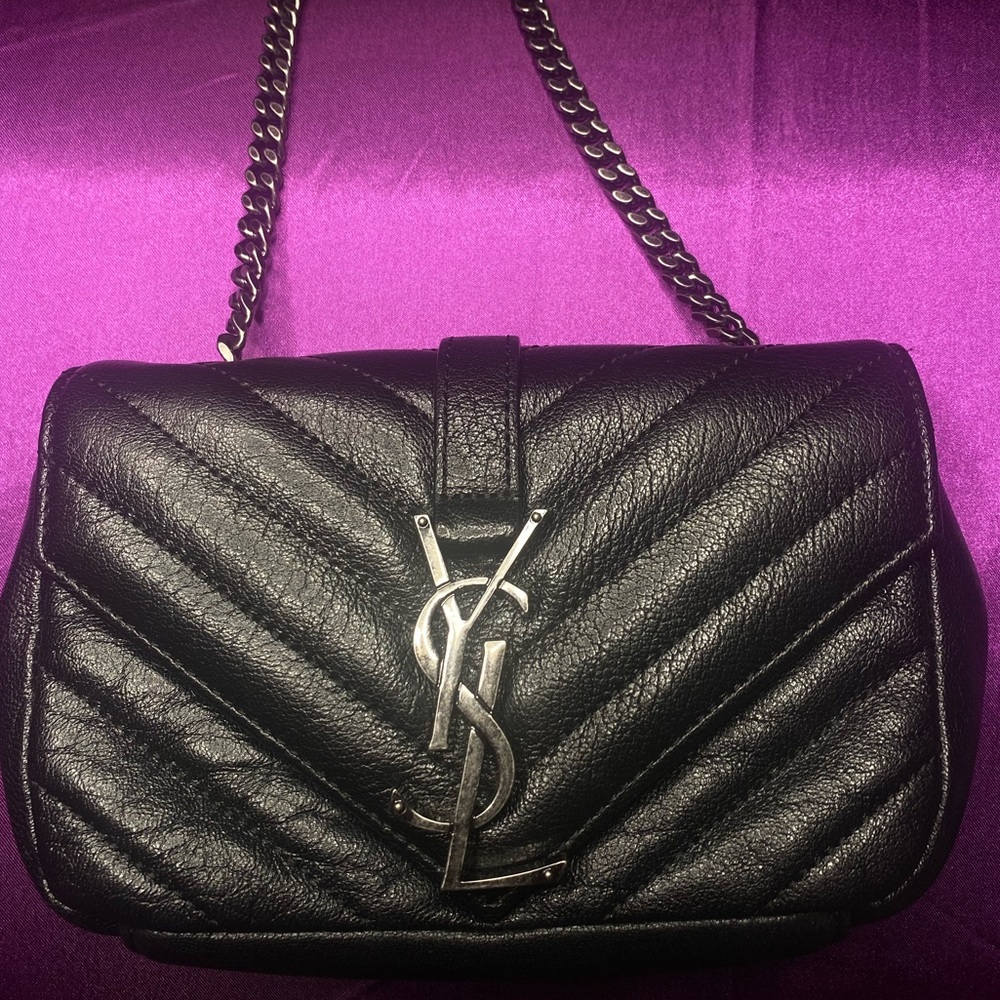 FIRM ON PRICE - Saint Laurent Monogram Classic Baby Chain Bag - Blue Crossbody.